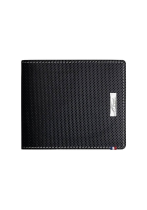 S.T. Dupont Defi Perforated 6 Card Black Leather Wallet