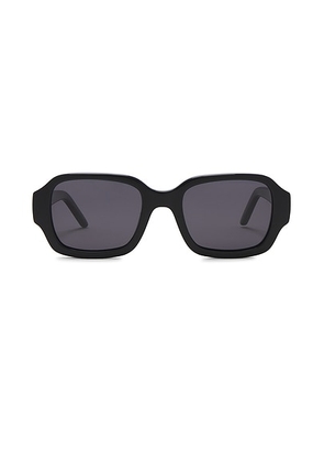 BRU Eyewear Olan Rectangle Sunglasses in Soot - Navy. Size all.