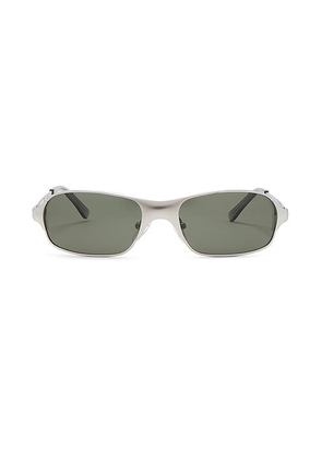 BRU Eyewear Aitken Rectangle Sunglasses in Soot - Black. Size all.