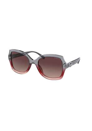 Coach Burgundy Grey Gradient Butterfly Ladies Sunglasses HC8295 5620E2 56