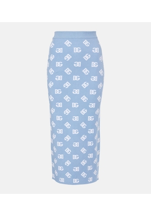 Dolce&Gabbana Logo midi skirt