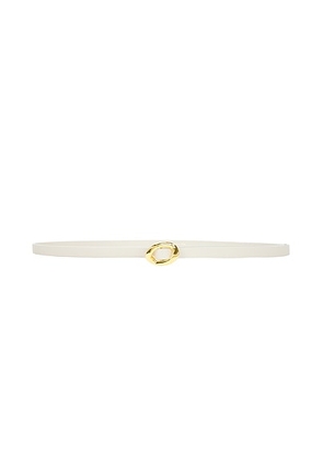 DEHANCHE Orbite Belt in Ivory & Gold - White. Size all.