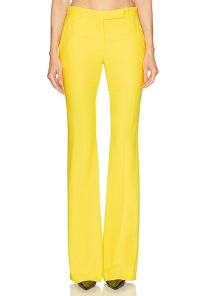 McQueen Leaf Crepe Bootcut Trouser in English Weld - Yellow. Size 40 (also in ).