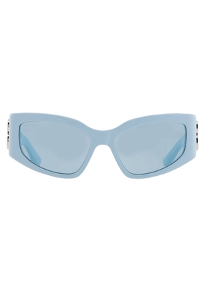 Balenciaga Light Blue Cat Eye Ladies Sunglasses BB0321S 014 57
