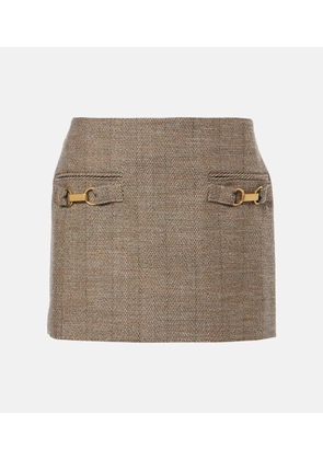 Stella McCartney Herringbone wool-blend miniskirt