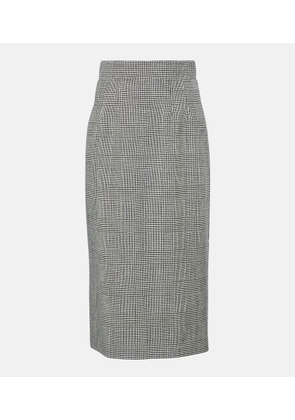 Dolce&Gabbana Prince of Wales check virgin wool midi skirt