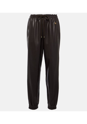 Stella McCartney Faux leather sweatpants
