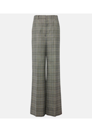 Stella McCartney Checked wool flared pants