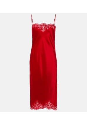 Stella McCartney Lace-trimmed satin slip dress