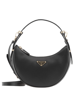 Prada Black Arque Re-Nylon And Brushed Leather Hybrid Shoulder Bag