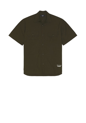 COMME des GARCONS HOMME Nylon Tussah Shirt in Khaki - Olive. Size M (also in S).