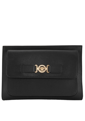 Versace Medusa Plaque Calf Leather Clutch Bag