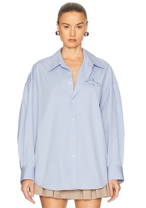 Alexander Wang Oversized Shirt in Oxford Blue - Blue. Size L (also in M).