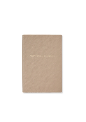 Smythson Telephone And Address Chelsea Book In Panama In Sandstone