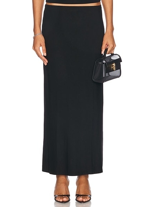 Enza Costa Silk Knit Bias Skirt in Black - Black. Size XS (also in ).