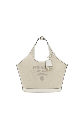 Prada Sand Canvas Handbag