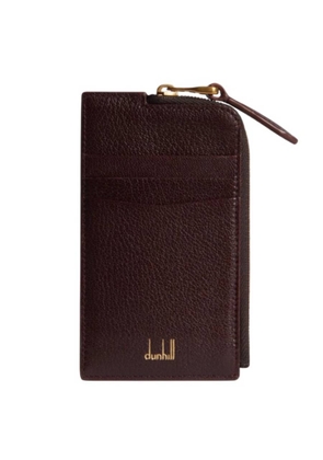 Dunhill Burgundy Duke Fine Zip Leather Card Case