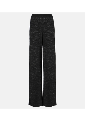 Toteme Crochet high-rise wide-leg pants