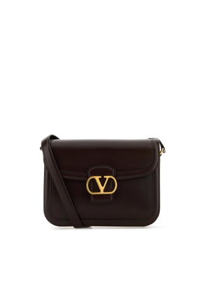 Valentino Garavani Dark Brown Leather 9to5 Shoulder Bag