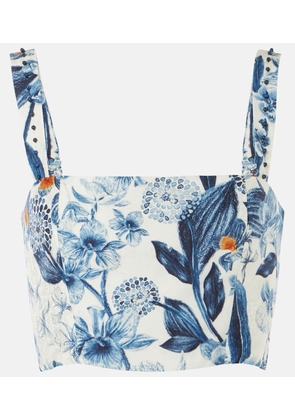 Agua by Agua Bendita Cacao floral crop top