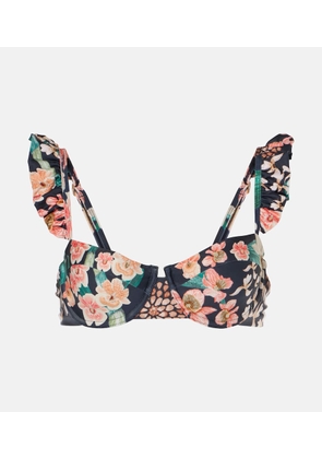 Agua by Agua Bendita Kiwi Danza floral bikini top