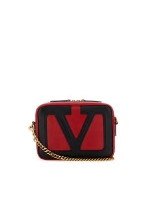 Valentino Garavani Red Nappa Leather Viva Superstar Crossbody Bag