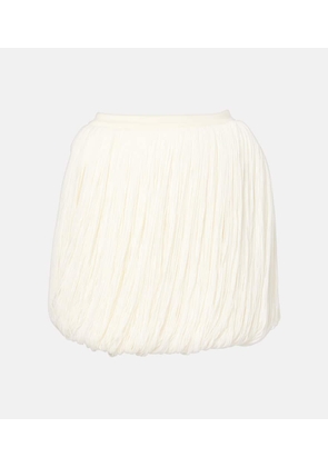 Alaia Fringed wool miniskirt