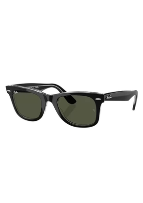 Ray Ban Wayfarer Green Square Unisex Sunglasses RB2140 129431 50