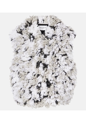Alaia Lynx faux shearling jacquard vest