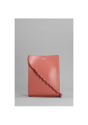 Jil Sander Dark Rose Leather Small Tangle Crossbody Bag