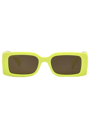 Gucci Brown Rectangular Ladies Sunglasses GG1325S 007 54