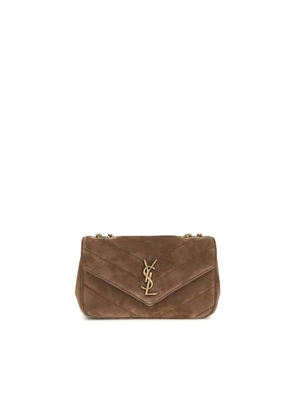 Saint Laurent Small Loulou Shoulder Bag In Matelasse Suede