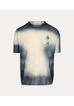 Vivienne Westwood Bizet T-shirt Sprayed Wo Cashmere Blue-white M Men