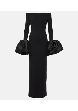 Solace London Talia off-shoulder crepe gown