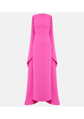 Solace London Kaila caped crepe gown
