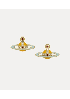 Vivienne Westwood Small Neo Bas Relief Earrings Gold-light-siam-white-mustard-cz-blue-enamel Gold-light-siam-white-mustard-cz-blue-enamel Women