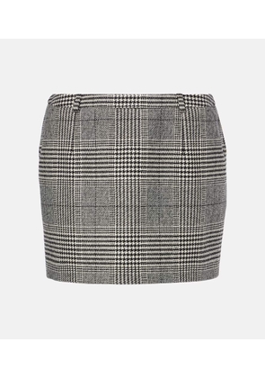 Dolce&Gabbana Prince of Wales check wool and cashmere miniskirt