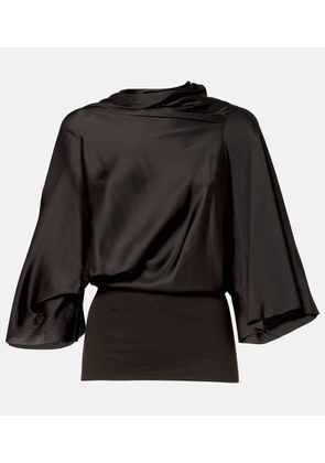 Rick Owens Cylinder draped satin top