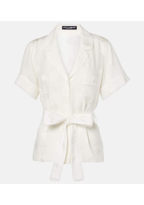 Dolce&Gabbana DG silk pajama shirt
