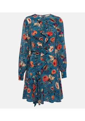 Ulla Johnson Salima ruffled floral silk minidress
