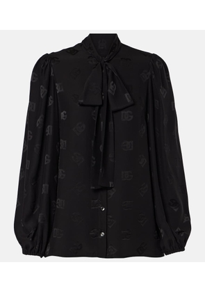 Dolce&Gabbana DG bow-detail silk blouse