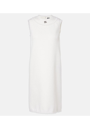 Dolce&Gabbana DG wool-blend tweed shift dress