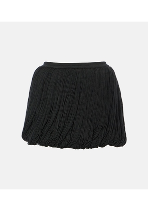 Alaia Fringed wool miniskirt