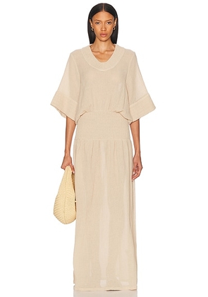 By Malene Birger Anais Dress in Tehina - Beige. Size 38 (also in ).