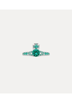 Vivienne Westwood Ismene Ring Platinum-turquoise-cz Platinum-turquoise-cz Unisex