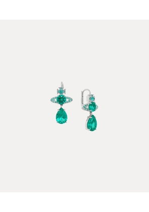 Vivienne Westwood Ismene Drop Earrings Platinum-turquoise-cz Platinum-turquoise-cz Women