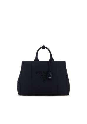 Prada Navy Blue Canvas Shopping Bag