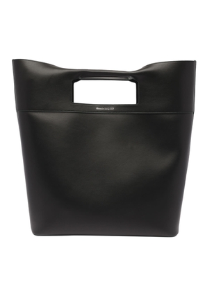 Alexander Mcqueen Black The Square Bow Small