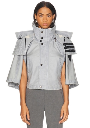 Burberry Button Up Cape in Gale - Slate. Size M (also in ).