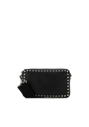 Valentino Garavani Black Leather Rockstud Crossbody Bag